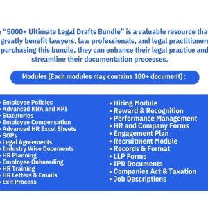 3 GB Legal Editable Bundle for Complete Legal Process For Company/Startup